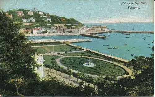 PC00035 Prinzessinnengärten. Torquay. 1910