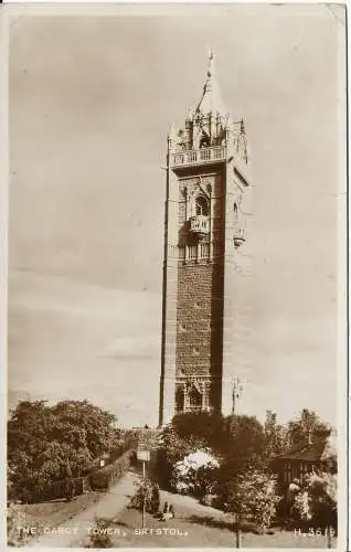 PC00205 Der Cabot Tower. Bristol. 1958. RP