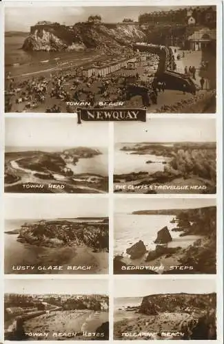 PC00280 Newquay. Multi-View. Valentinstag. 1950. RP