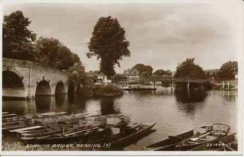 PC00338 Sonning Bridge. Lesen. Valentinstag. RP