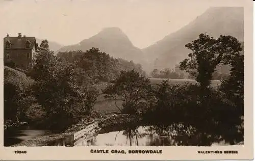 PC00497 Burgfelsen. Ausgeliehen. 1909. Valentinstag. RP