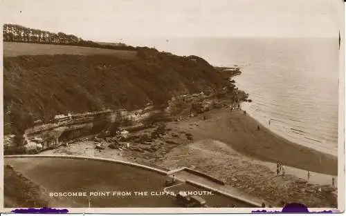 PC00065 Boscombe Point von Cliffs. Exmouth. RP