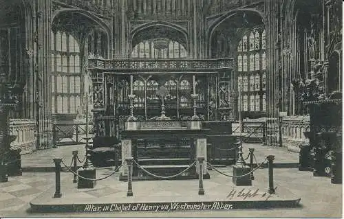 PC01161 Altar und Kapelle Heinrichs VII. Westminster Abbey. Valentinstag. 1907