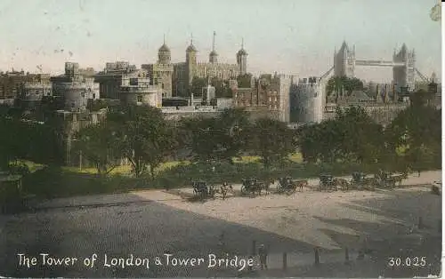 PC01171 Tower of London und Tower Bridge. 1908. Photochrom Co