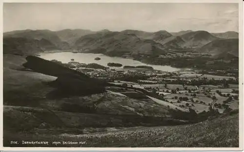 PC00951 Derwentwater von Skiddaw Hut. G.P. Abraham Ltd. RP