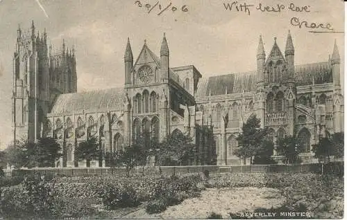 PC01111 Beverley Minster. 1906