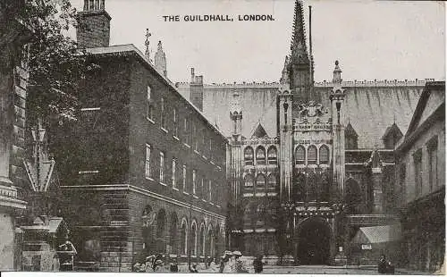 PC01301 Die Gildenhalle. London. 1908. Auto Foto Serie