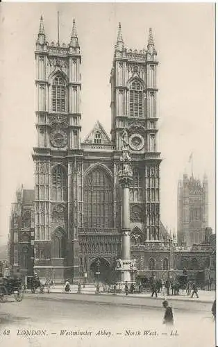 PC01221 London. Westminster Abbey. Nordwesten. LL 42