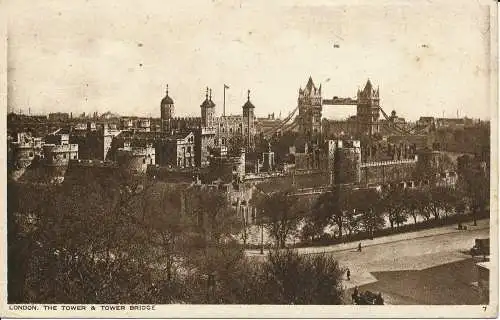 PC01381 London. Turm- und Turmbrücke. 1946. Photochrom Co