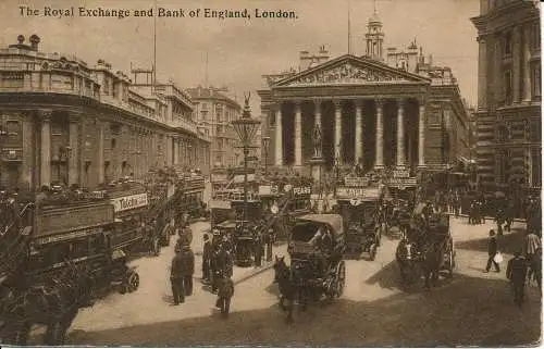 PC01312 Royal Exchange. Bank of England. London. 1921. Woodbury Serie