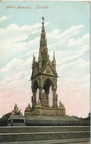 PC01302 Albert Memorial. London. 1908