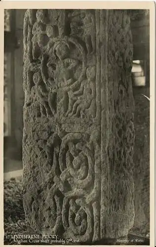 PC00330 Lindisfarne Priory. Anglian Cross. RP