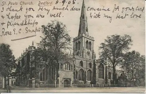 PC01123 St. Pauls Kirche. Bedford. 1905