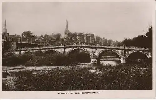 PC01048 Englische Brücke. Shrewsbury