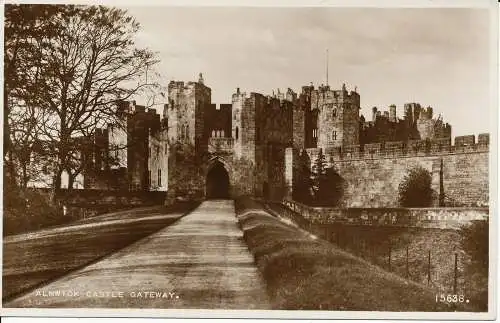 PC01003 Alnwick Castle Gateway. Valentinstag. RP