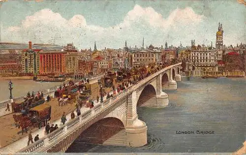 PC02506 London Bridge. Hildesheimer. 1907