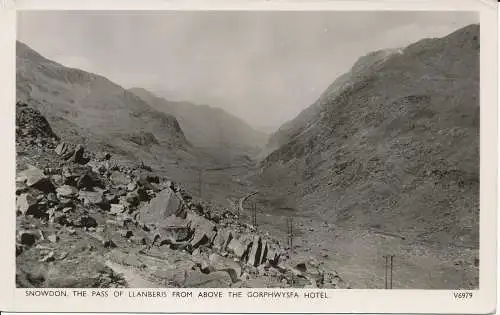 PC01034 Snowdon. Pass von Llanberis von oben Gorphwysfa Hotel