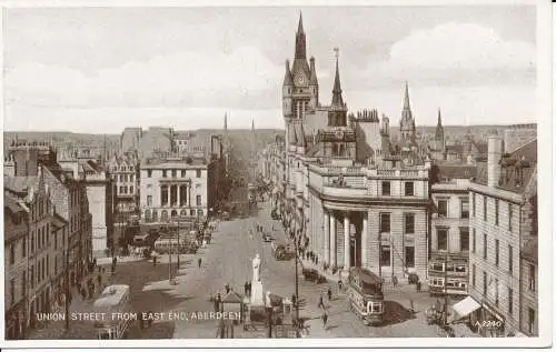 PC02471 Union Street aus East End. Aberdeen. Valentinstag