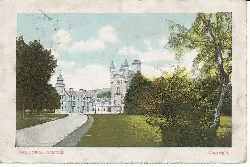 PC02641 Balmoral Castle. 1905