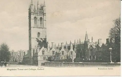 PC02811 Magdalena Tower und College. Oxford. Valentine 6042