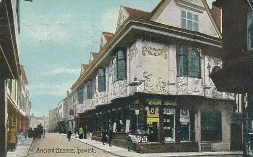 PC01214 Altes Haus. Ipswich. 1909