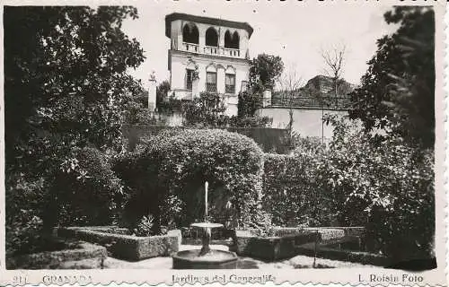 PC03001 Granada. Gärten des Generalife. L. Roisin. RP