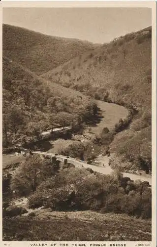 PC01499 Tal des Teign. Fingle Bridge. Tuck