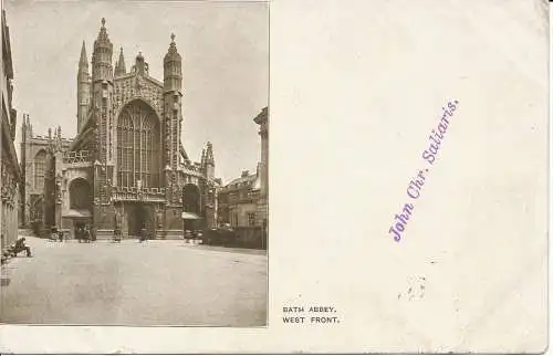 PC01956 Bath Abbey. Westfront. 1902