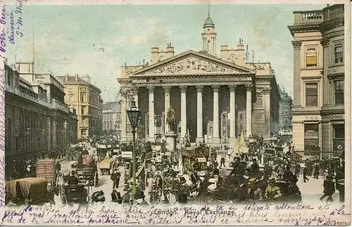 PC01105 London. Royal Exchange. 1904