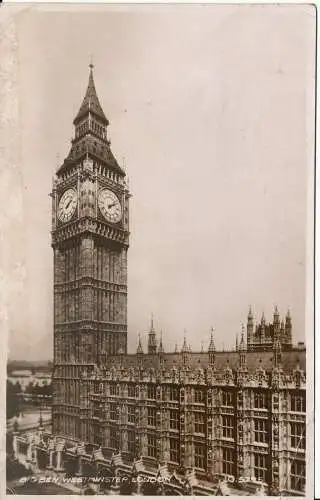 PC01070 Big Ben. Westminster. London. Valentinstag. 1950. RP