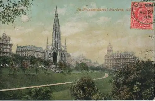 PC01986 In Princes Street Gardens. Edinburgh. 1905