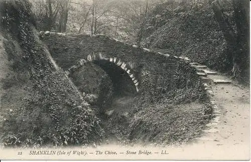 PC01235 Shanklin. Isle of Wight. Das China. Steinbrücke. LL 22