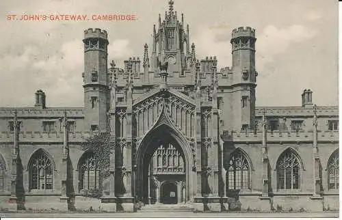 PC02797 St. Johns Gateway. Cambridge. 1907