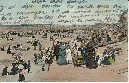 PC01100 Central Beach. Blackpool. 1905. Valentinstag