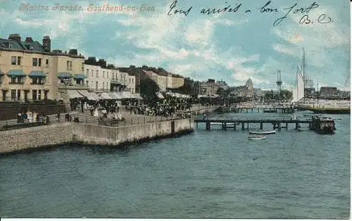 PC02016 Marine Parade. Southend on Sea. 1905. Valentinstag