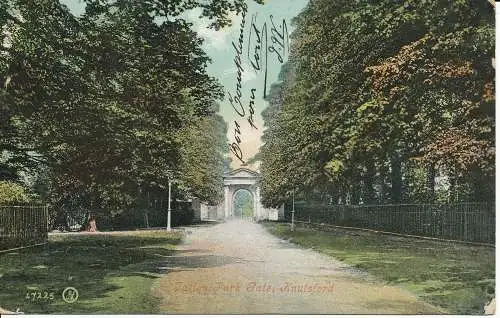 PC01997 Tatton Park Gate. Knutsford. 1907. Valentinstag