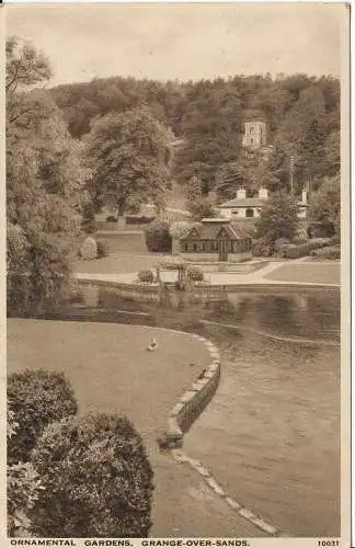 PC02488 Ziergärten. Scheune über Sands. 1946. Lachs Serie