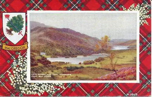 PC02453 Loch Achray und Loch Vennachar. Mac Gregor. Valentinstag