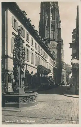 PC02907 Freiburg i. B. Alter Brunnen. Emil Hartmann