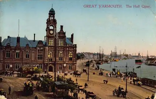 PC01992 Great Yarmouth. Der Hall Quay. 1925