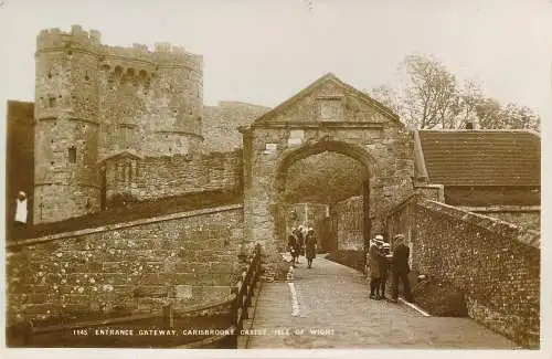 PC03577 Eingangstor. Carisbrooke Castle. Isle of Wight. In der Nähe. Nr. 1145. RP