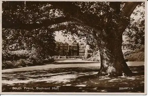 PC01626 Südfront. Bodnant Hall. 1935. Valentinstag. RP