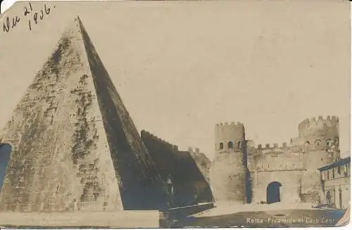 PC03033 Rom. Pyramide von Gaius Cestio. 1906