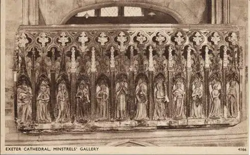 PC01749 Kathedrale von Exeter. Minstrels Gallery. Sweetman