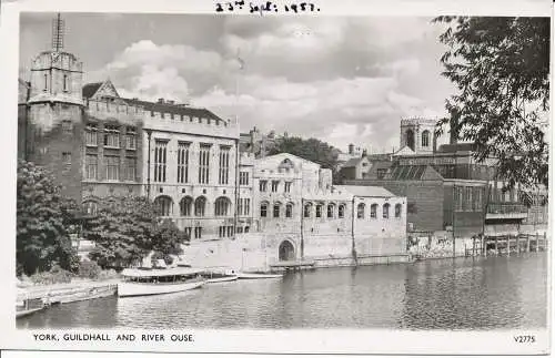 PC03483 York. Guildhall und River Ouse. Photochrom Co Ltd