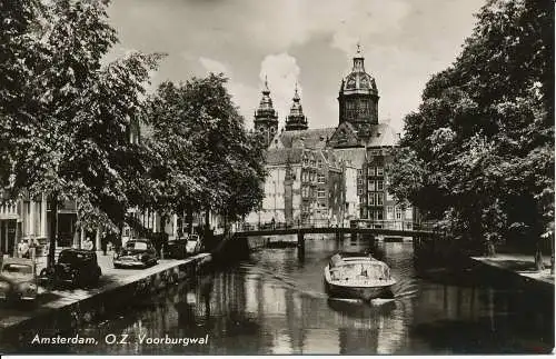 PC03168 Amsterdam. O.Z. Voorburgwal. Alter Kanal. 1957