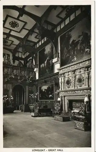 PC03254 Longleat Great Hall. Echtes Foto