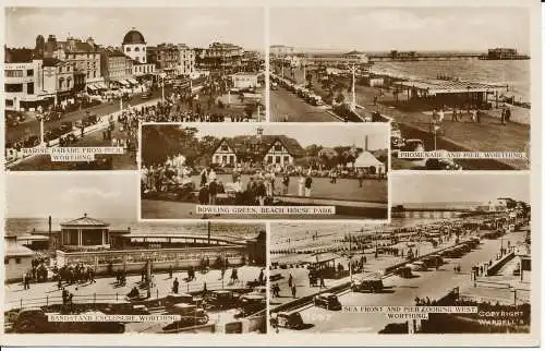 PC03578 Worthing. Multi-View. Wardells RP Postkarte