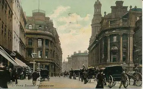 PC02849 St. Anns Square. Manchester. Grosvenor-Serie. 1911