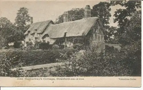 PC02869 Ann Hathaways Cottage. Stratford auf Avon. Valentinstag. 1904